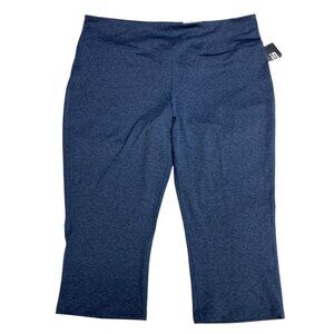 Ideology Crop Leggings, Size XXL, Blue, High Rise Front Pocket Flex Stretch, NEW
